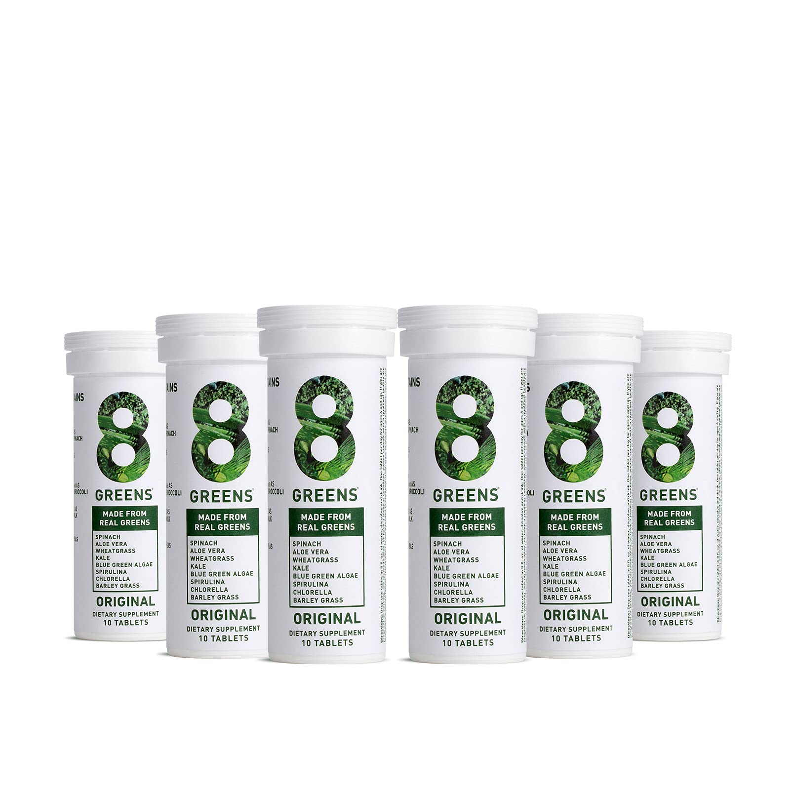 8Greens Daily Greens Effervescent Tablets - Superfood Booster, Energy & Immune Support