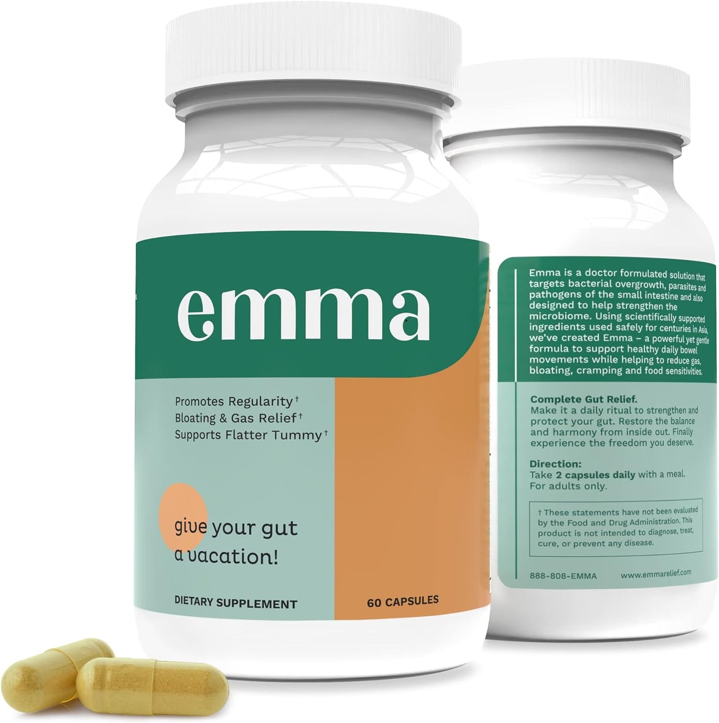 Emma Gut Health - Gas and Bloating Relief, Constipation, Leaky Gut Repair