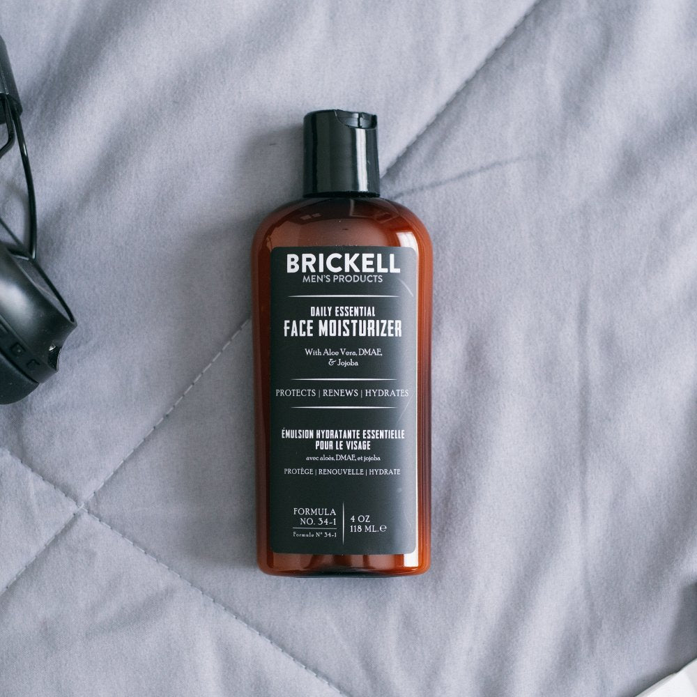 Brickell Men's Daily Essential Face Moisturizer for Men, Natural and Organic Fast-Absorbing