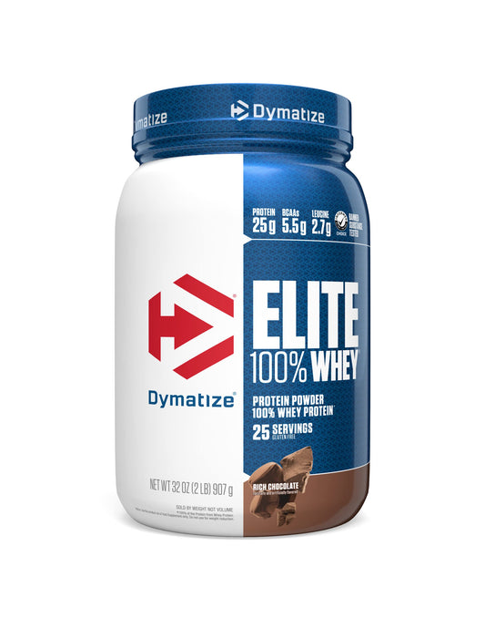 Dymatize Elite 100% Whey Protein Powder, 25g Protein, 5.5g BCAAs & 2.7g L-Leucine