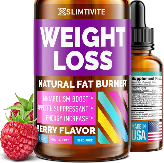 Slimtivite Weight Loss Drops - Diet Fat Effective Appetite Suppressant & Metabolism 