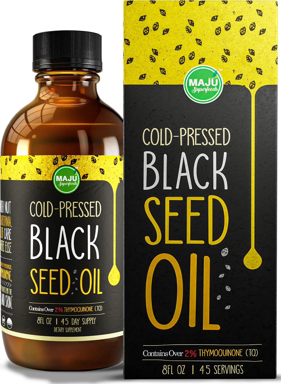 MAJU Black Seed Oil - 3 Times Thymoquinone, Cold-Pressed, 100% Turkish Black Cumin