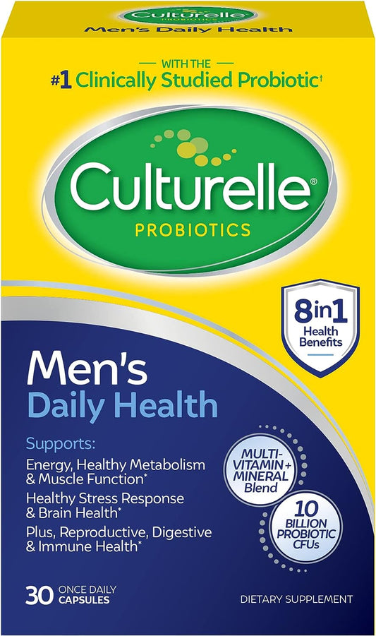 Culturelle Daily Health 8-in-1 Probiotic and Multivitamin for Men - 30 Count