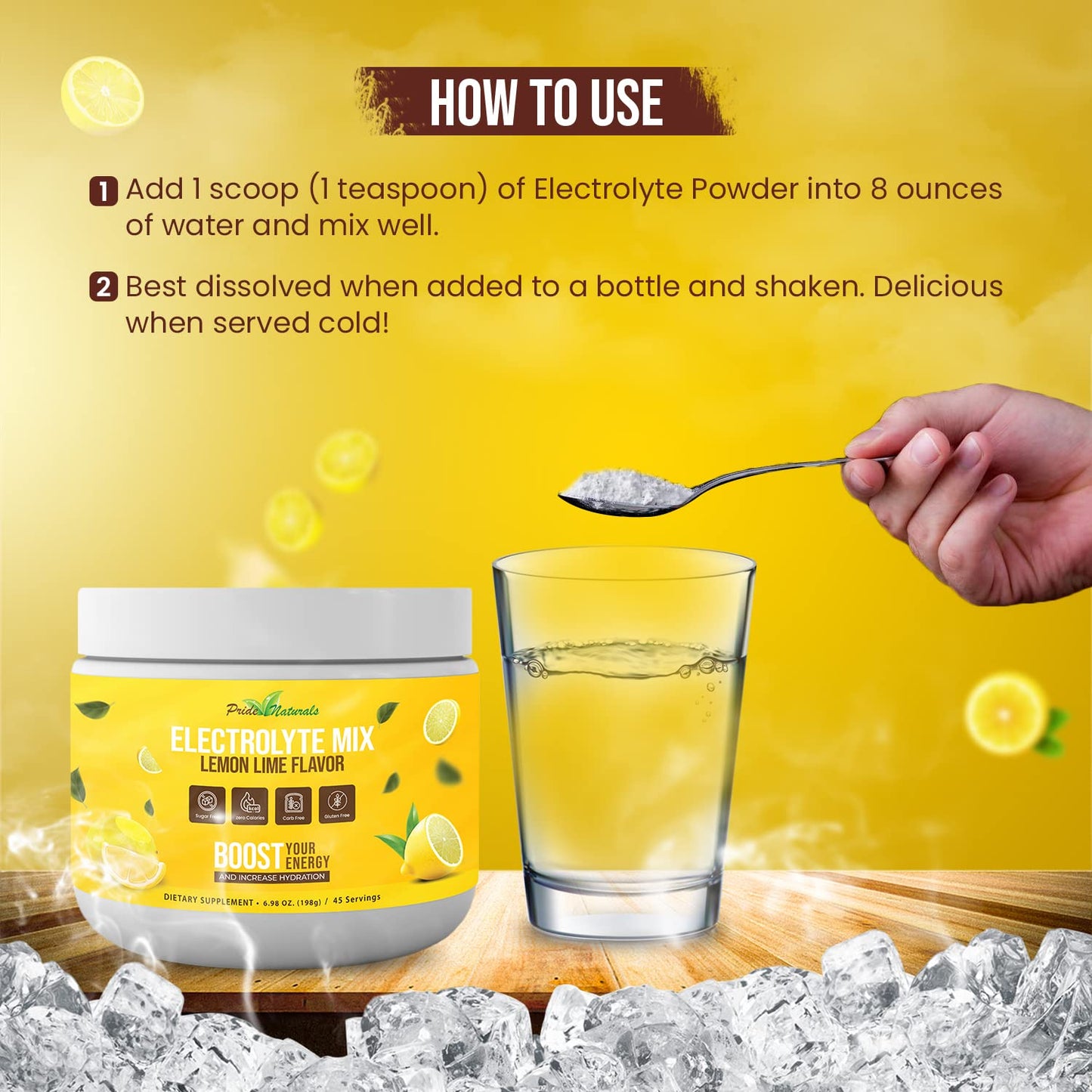 Electrolyte Powder - Refreshing Workout Recovery Electrolytes, Sugar Free, Gluten Free