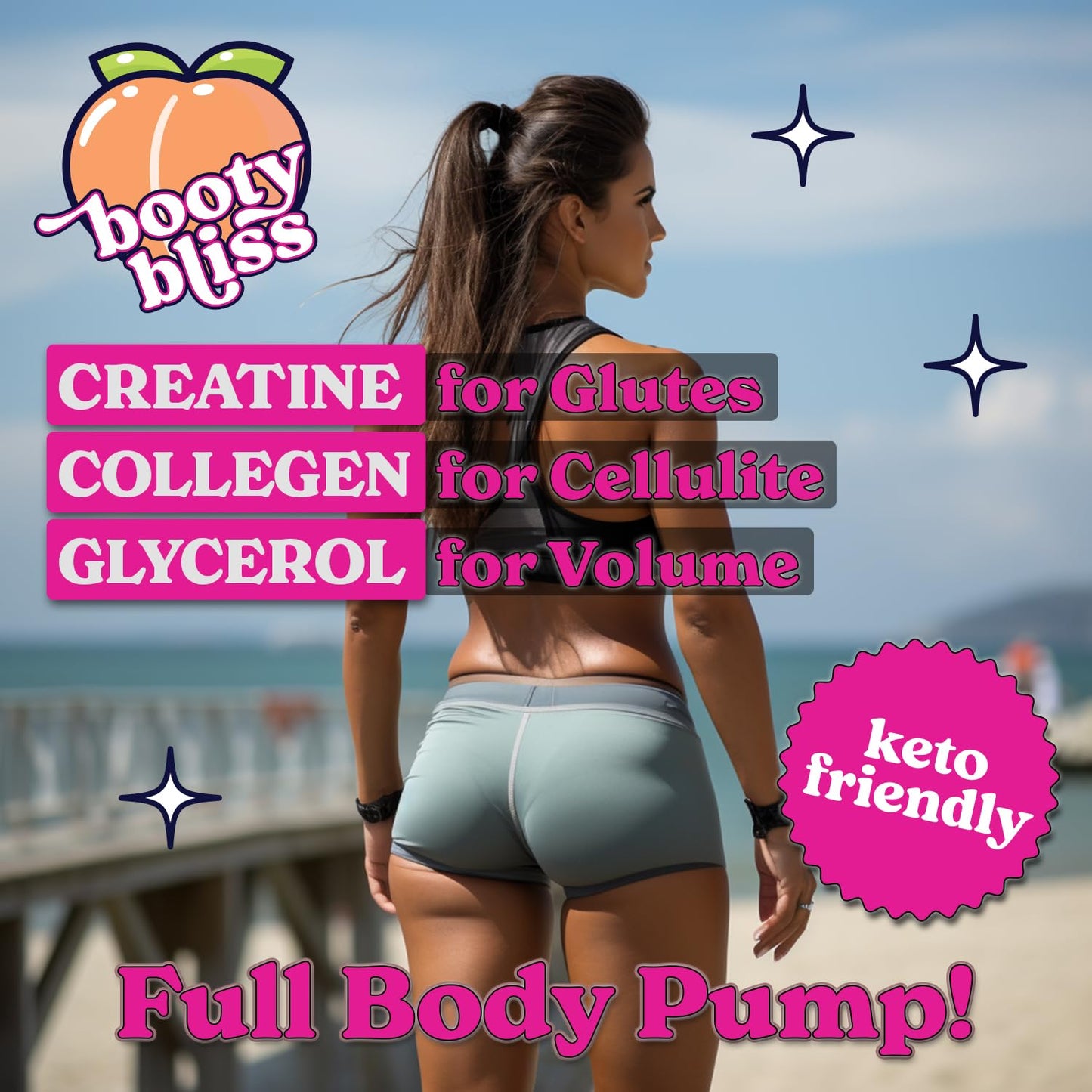 Booty Bliss • Creatine for Women • Pre Workout Women • Booty Builder • Keto Friendly