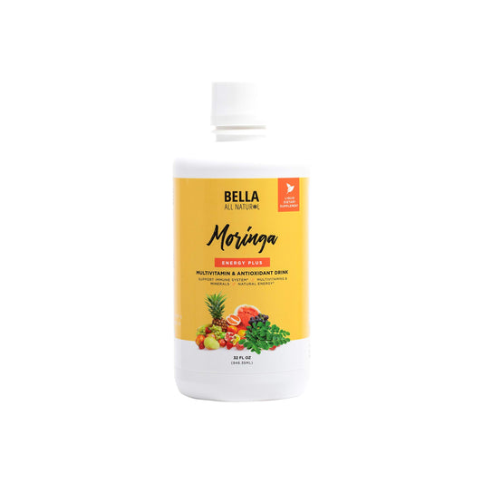 Bella All Natural Moringa Juice Energy Plus - Multivitamin and Antioxidant Drink - 32oz