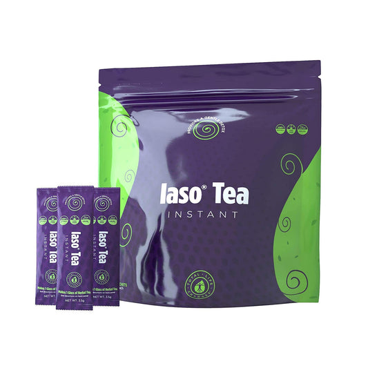 TLC Total Life Changes IASO Natural Detox Instant Herbal Tea - Expiration Date on the Top 