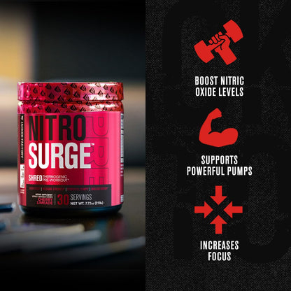 Jacked Factory NITROSURGE Shred Pre Workout Supplement - Energy Booster, Instant