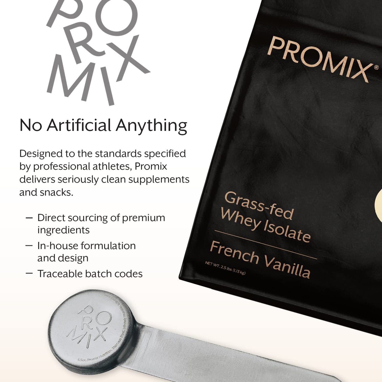 Promix Whey Protein Isolate Powder - Grass-Fed & 100% All Natural - ­Post Workout