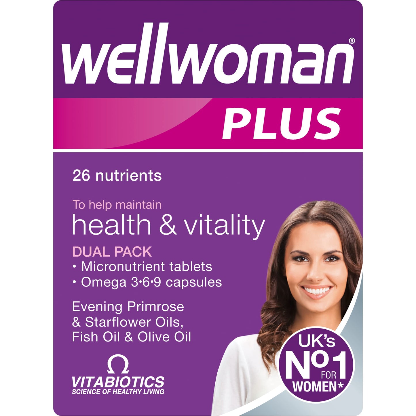 Vitabiotics Wellwoman Plus Omega 3 6 9 - 56 Tablets/Capsules