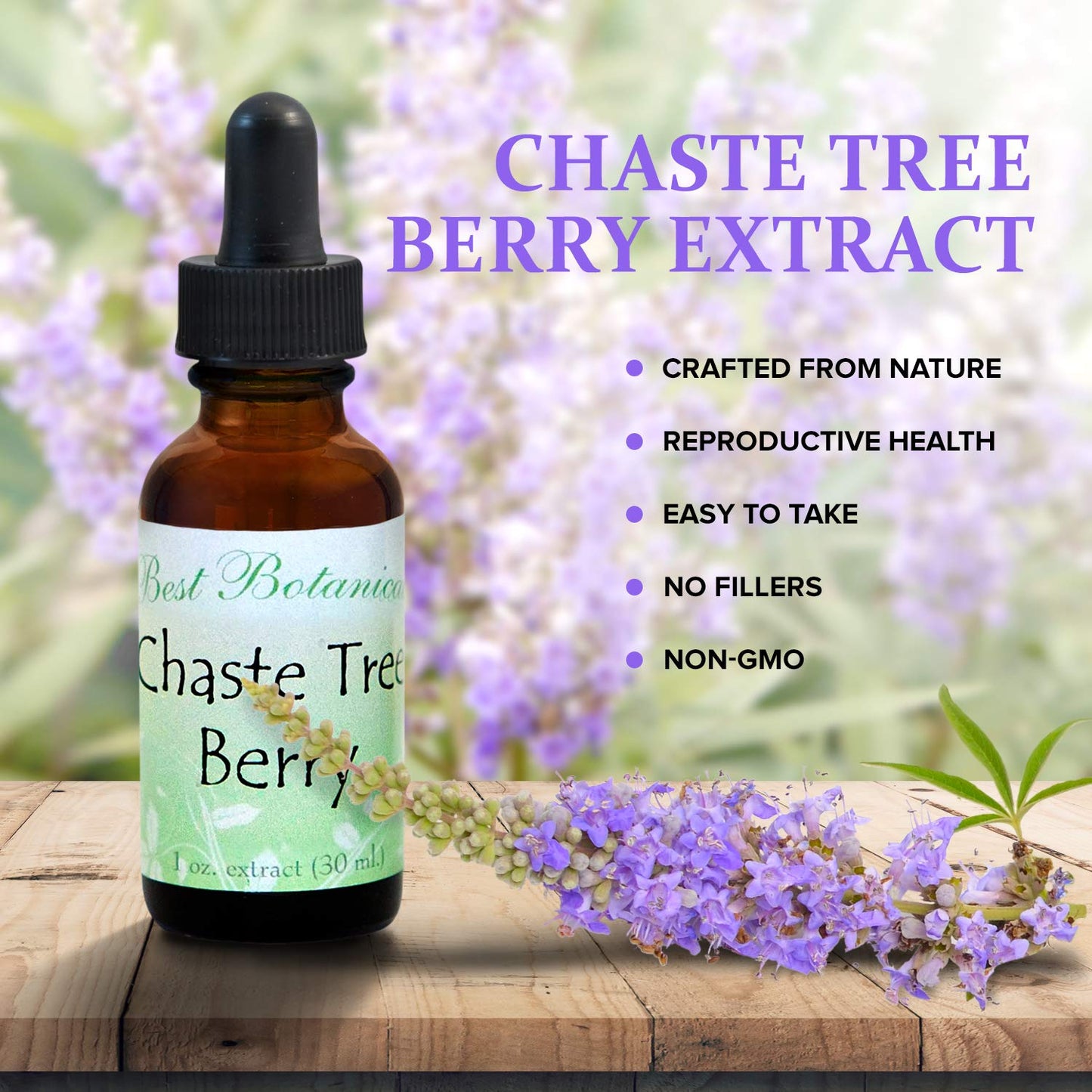 Best Botanicals Chaste Tree Berry Extract 1 oz.