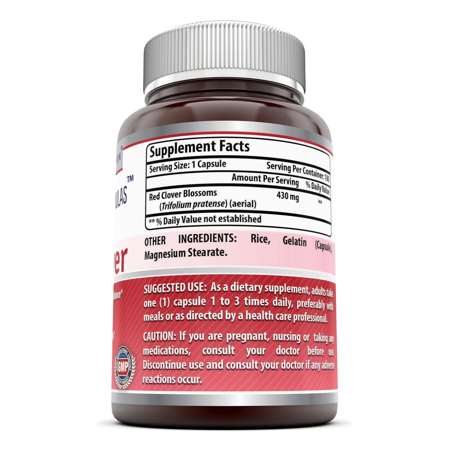 Amazing Formulas Red Clover Dietary Supplement with 430mg Red Clover Blossoms Herb Extract for Relief