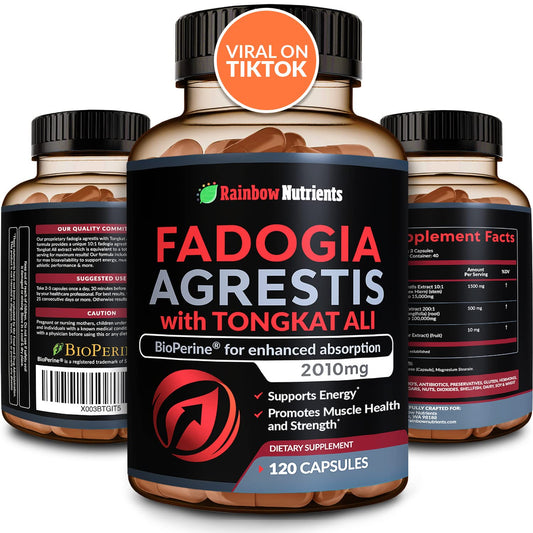 Fadogia Agrestis 15,000mg + Tongkat Ali 100,000mg + BioPerine® [Highest Purity] 