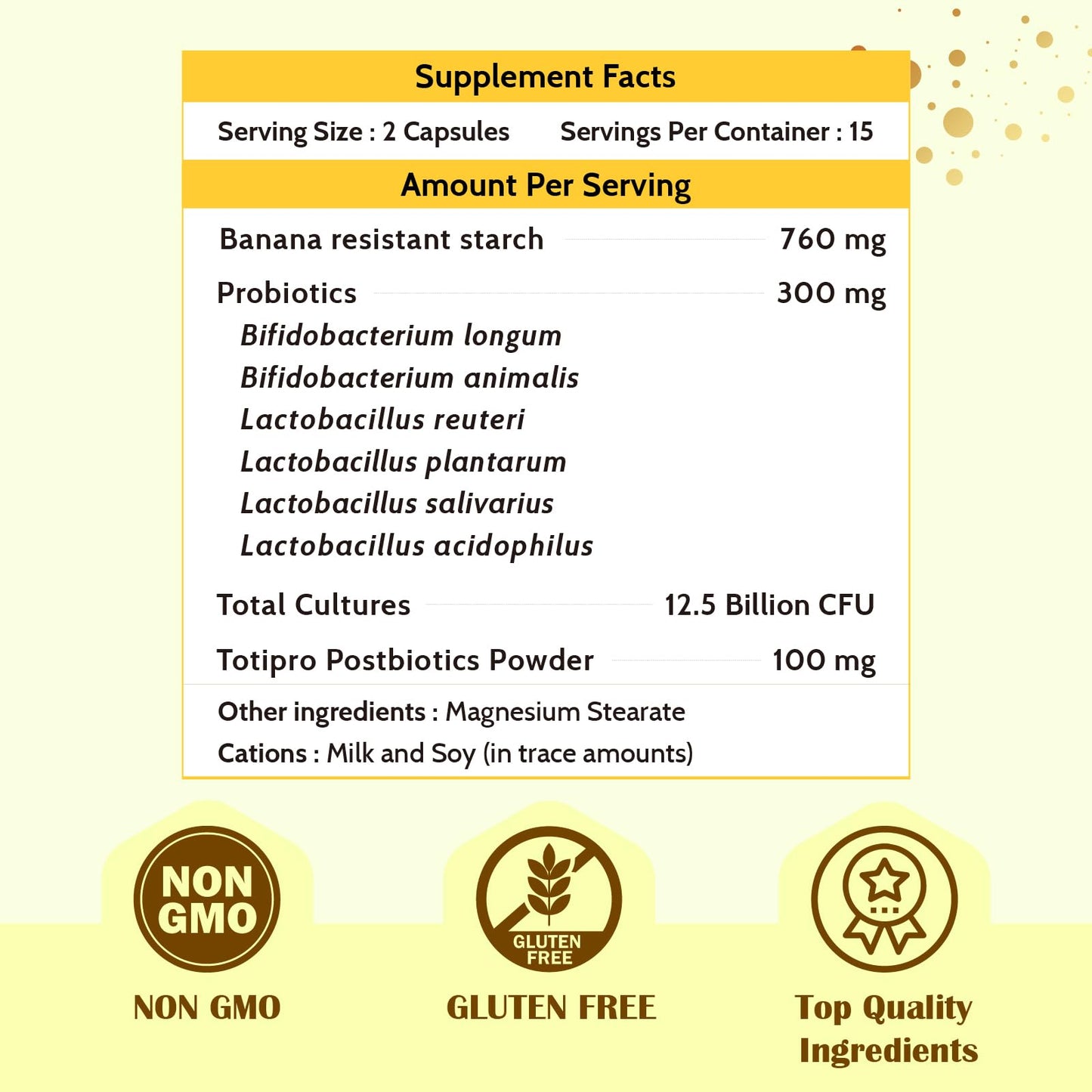 Fecula Biotech Superfood Resistant Starch,Prebiotics Supplement,Bifidobacterium longum