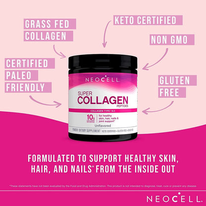 Neocell, Super Collagen, Type 1 & 3, 7 oz (198 g)