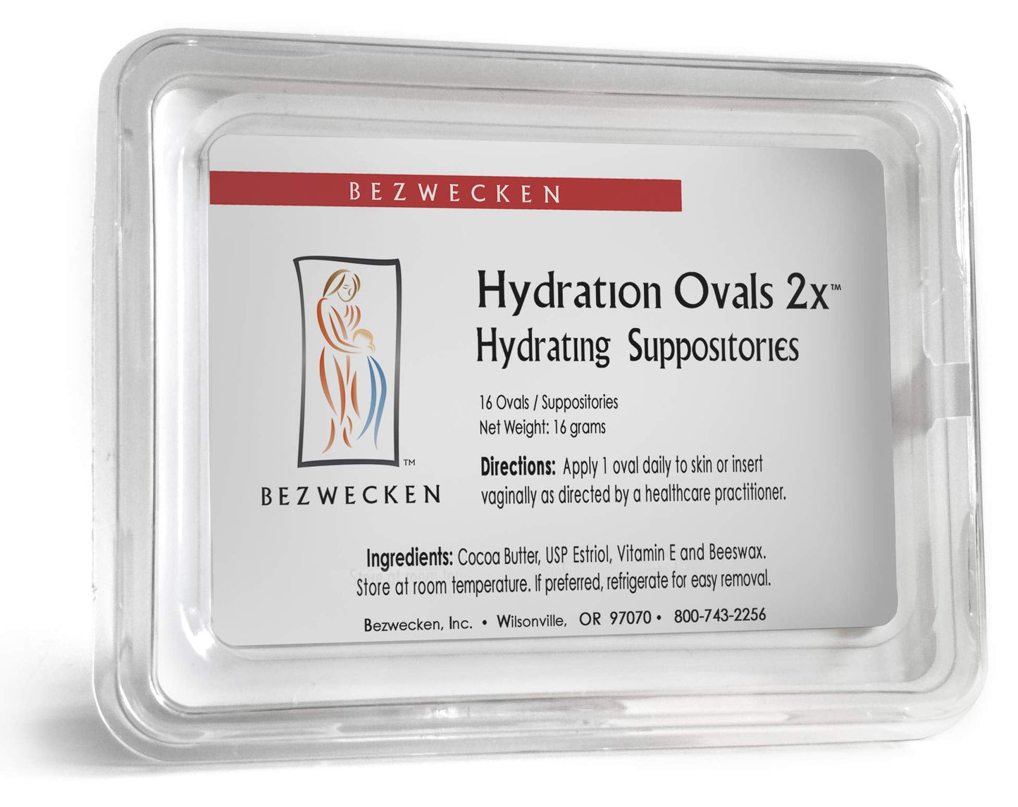 Bezwecken – Hydration Ovals 2X – 16 Extra Strength Oval Suppositories - Professionally Formulated 