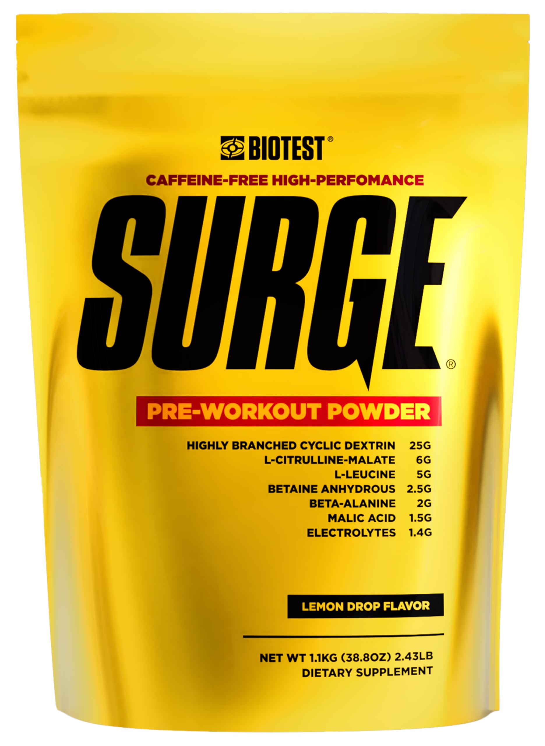 Biotest Surge Workout Nutrition - 25 g Highly Branched Cyclic Dextrin, 6.5 g Citrulline