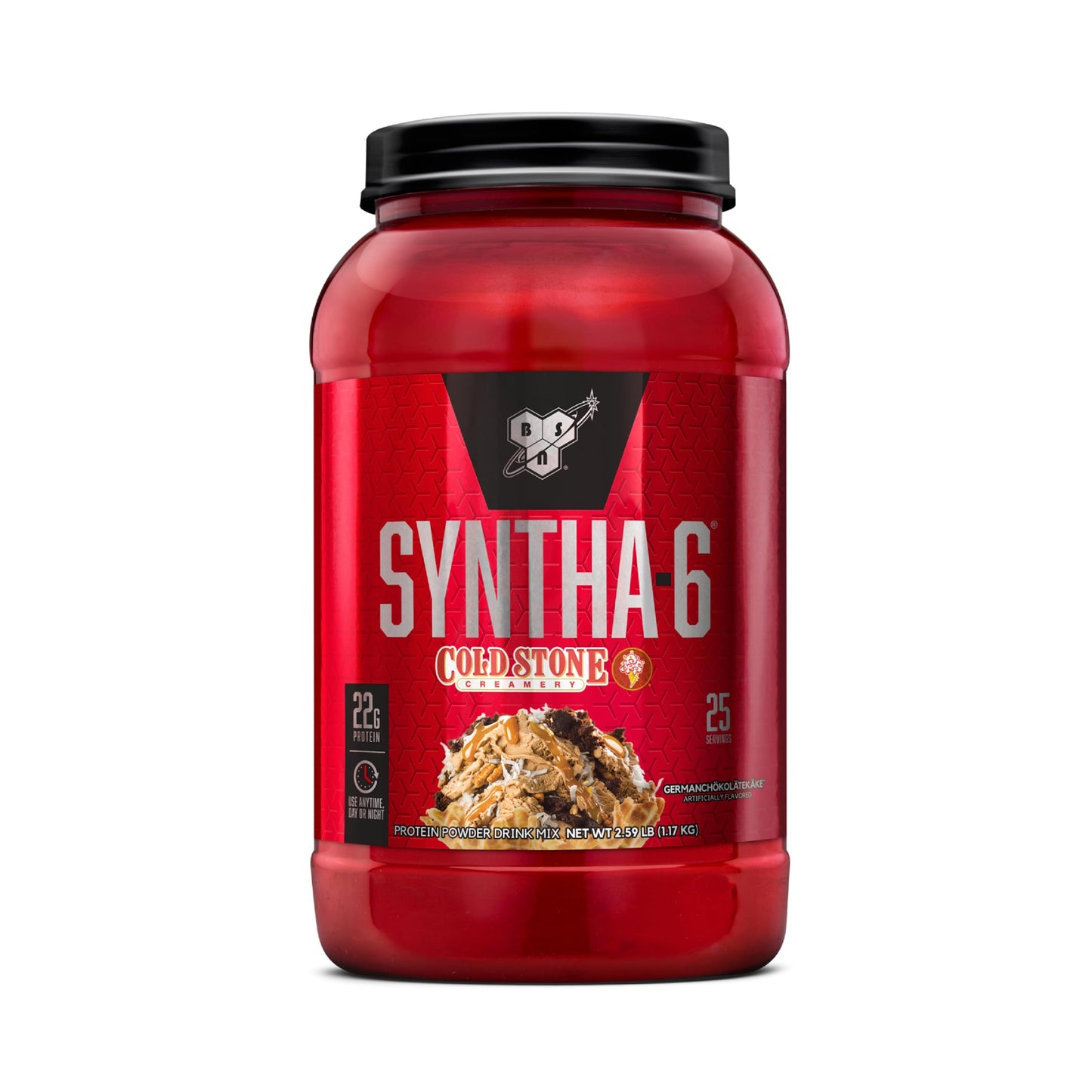 BSN Syntha-6 Whey Protein Powder, Cold Stone Creamery- Germanchökolätekäke Flavor