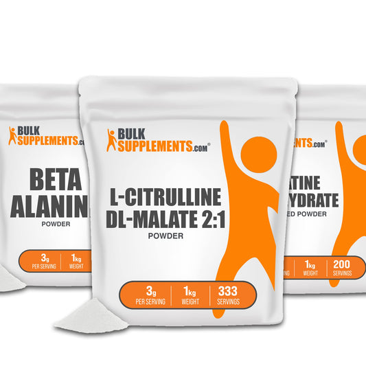 BULKSUPPLEMENTS.COM L-Citrulline Malate 2:1 Powder 1KG with, Beta Alanine Powder