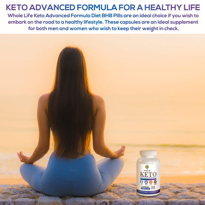 WHOLE LIFE Keto Advanced Formula Diet BHB Pills - Ketogenic All Natural, Support