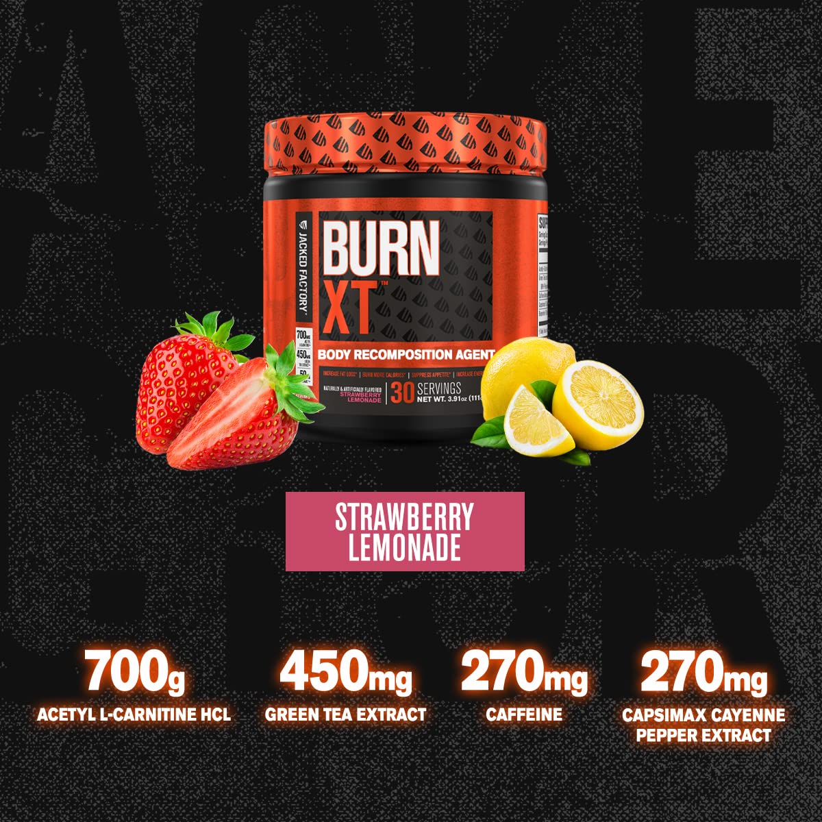 Jacked Factory Burn-XT Powder for Men & Women - Improve Focus & Increase Energy