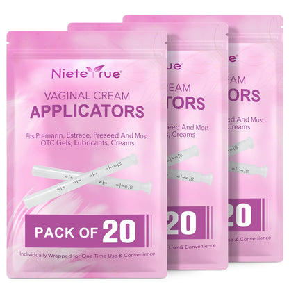 Nieteyrue Plastic Vaginial Cream Applicators (60 Packs) 2024 New Dosage Markings Individually