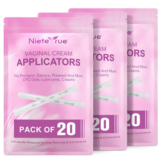 Nieteyrue Plastic Vaginial Cream Applicators (60 Packs) 2024 New Dosage Markings Individually