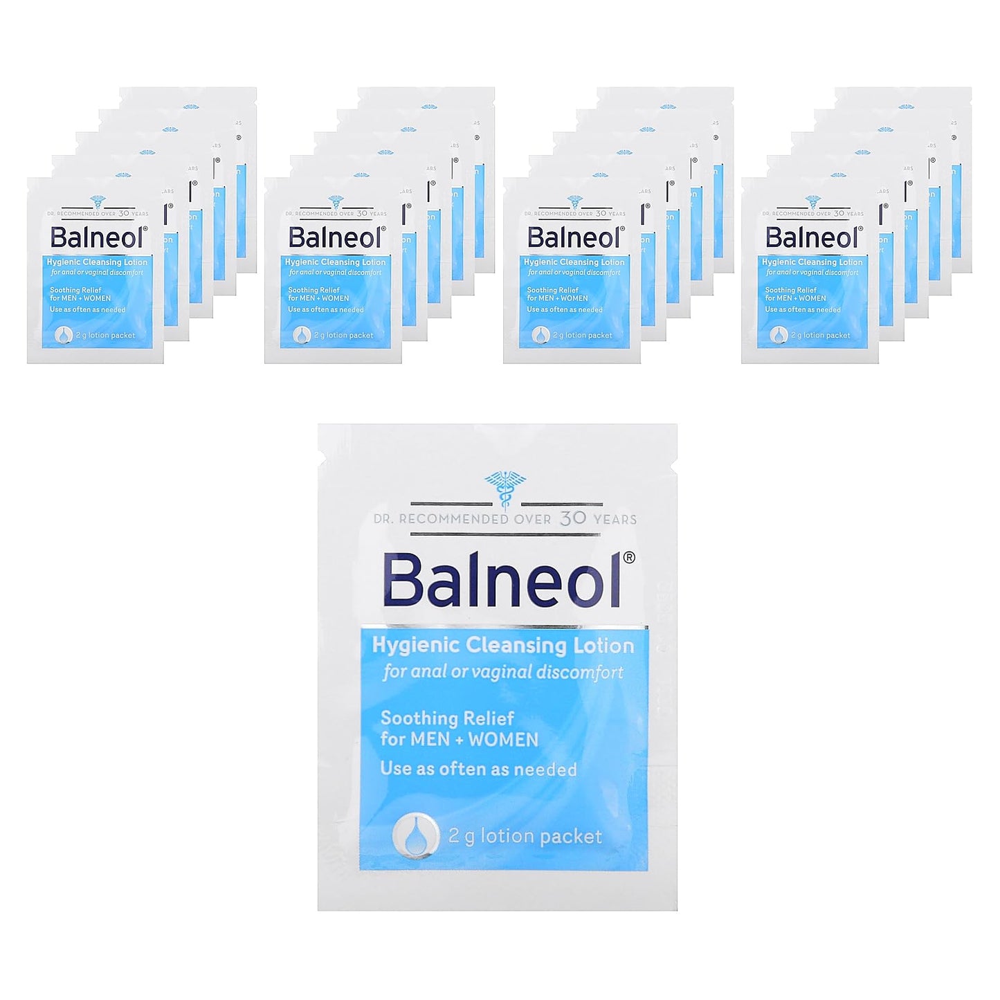 Balneol Hygienic Cleansing Lotion Packets, 20 Count