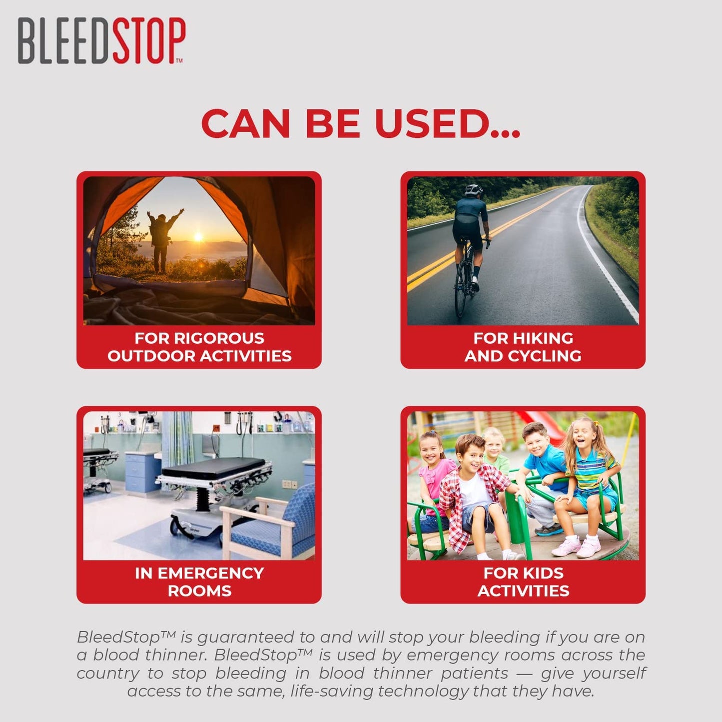 BleedStop™ First Aid Powder for Blood Clotting, Trauma Kit, Blood Thinner