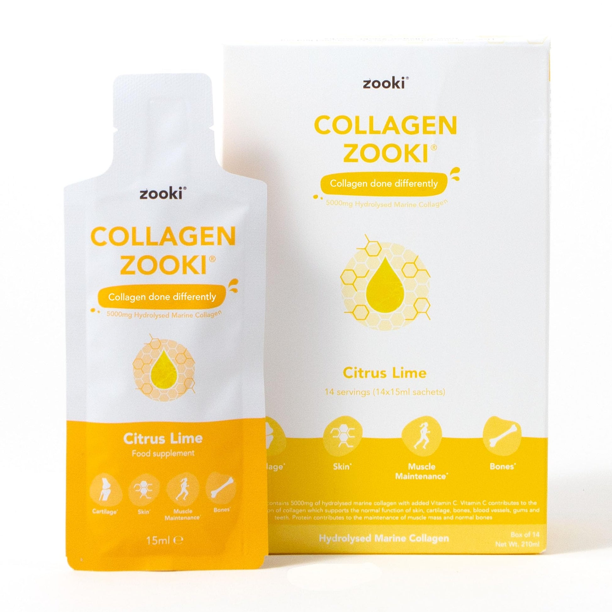 Zooki 5000mg Marine Collagen Liquid Sachets | Hydrolysed Marine Collagen Peptides