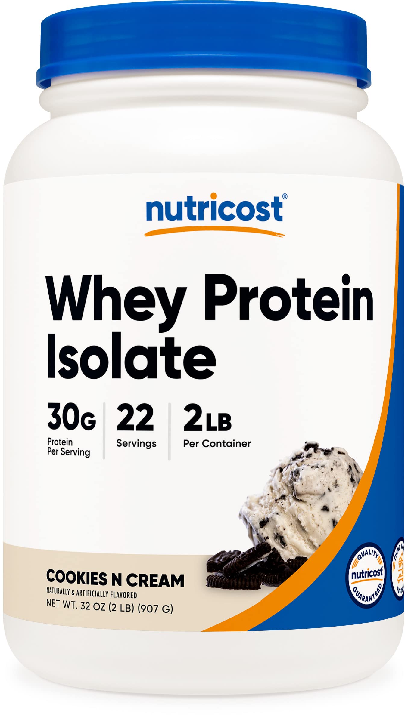 Nutricost Whey Protein Isolate (Cookies N Cream, 2 Pounds)