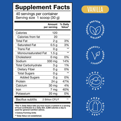 BIRDMAN Falcon Vegan Protein Powder Organic, Stevia & Sugar Free, Plant Based Protein