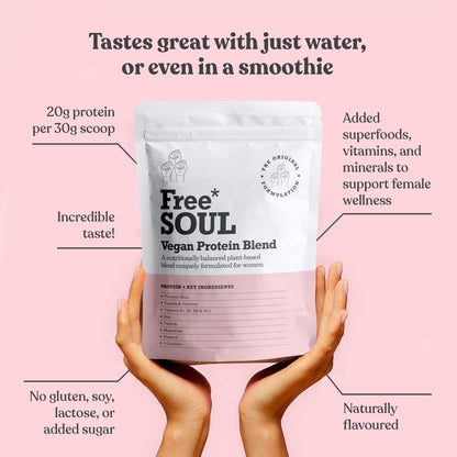 Free Soul Vegan Protein Powder | Formulated for Women | 600g | 20g Protein