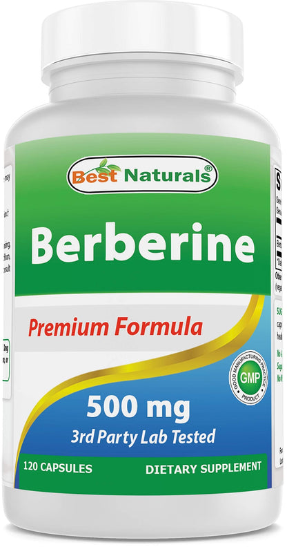 Best Naturals Berberine 500mg 120 Capsules - Supports Immune Function, Cardiovascular 