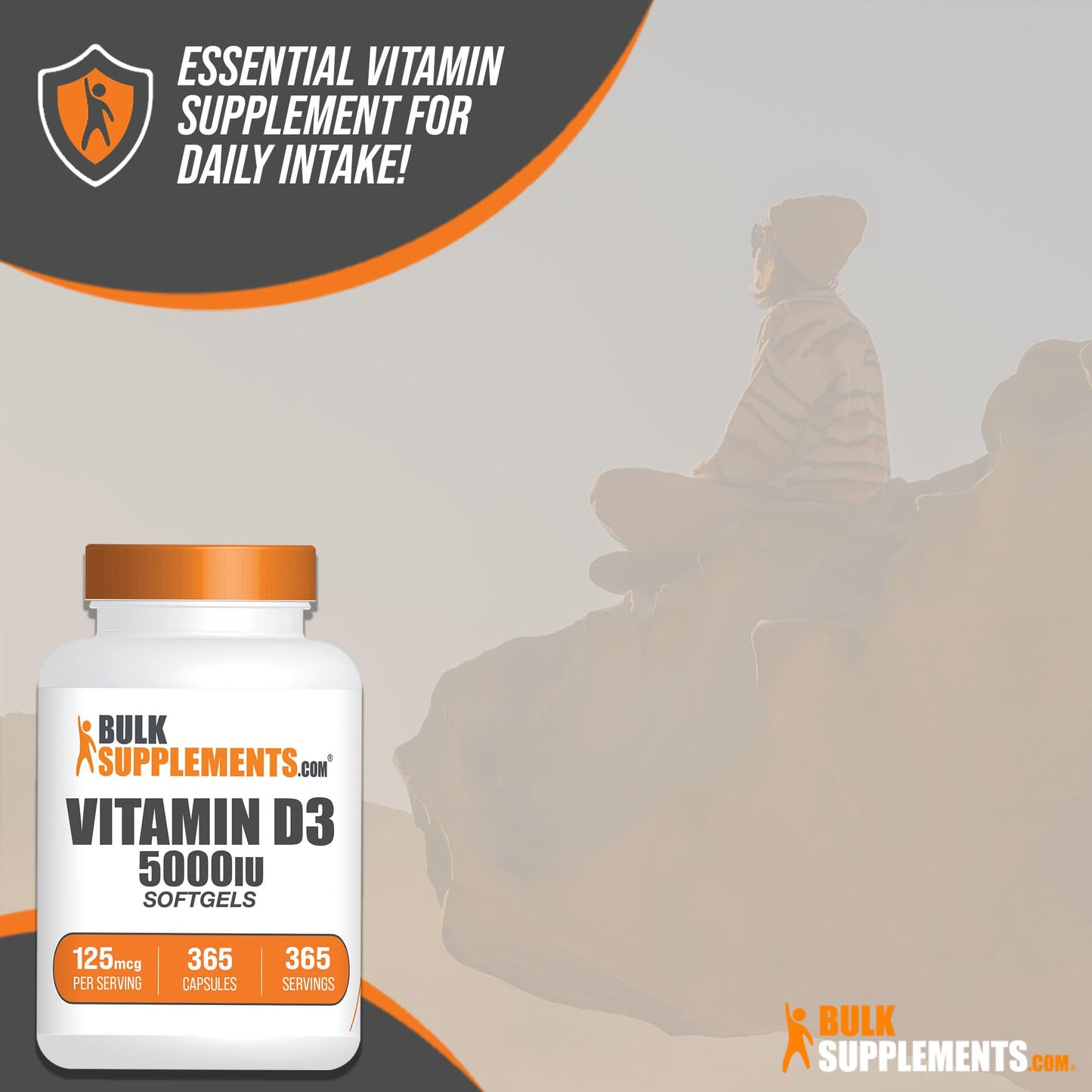 BULKSUPPLEMENTS.COM Vitamin D3 5000IU Softgels - Cholecalciferol, D3 Supplement