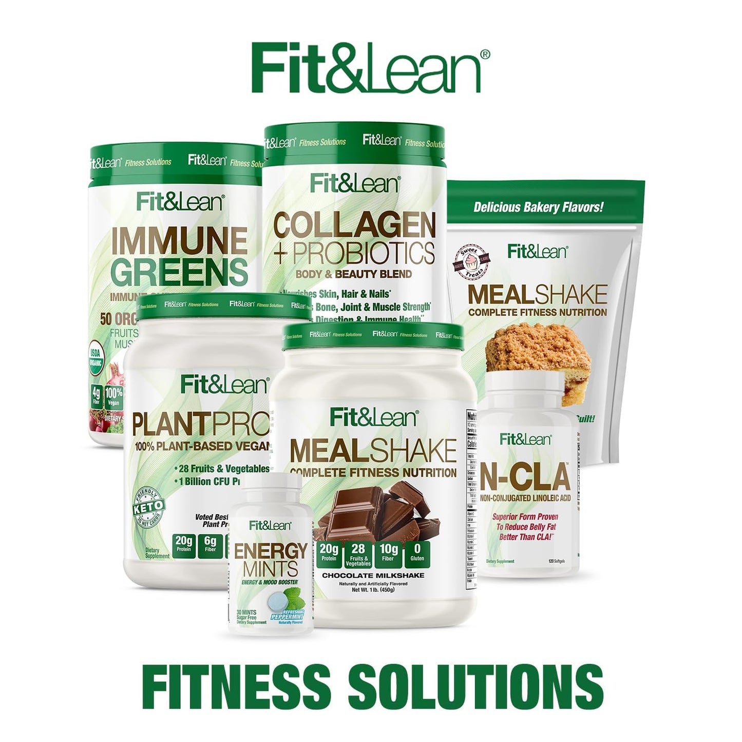 Fit & Lean Meal Shake Meal Replacement with Protein, Fiber, Probiotics and Organic Fruits