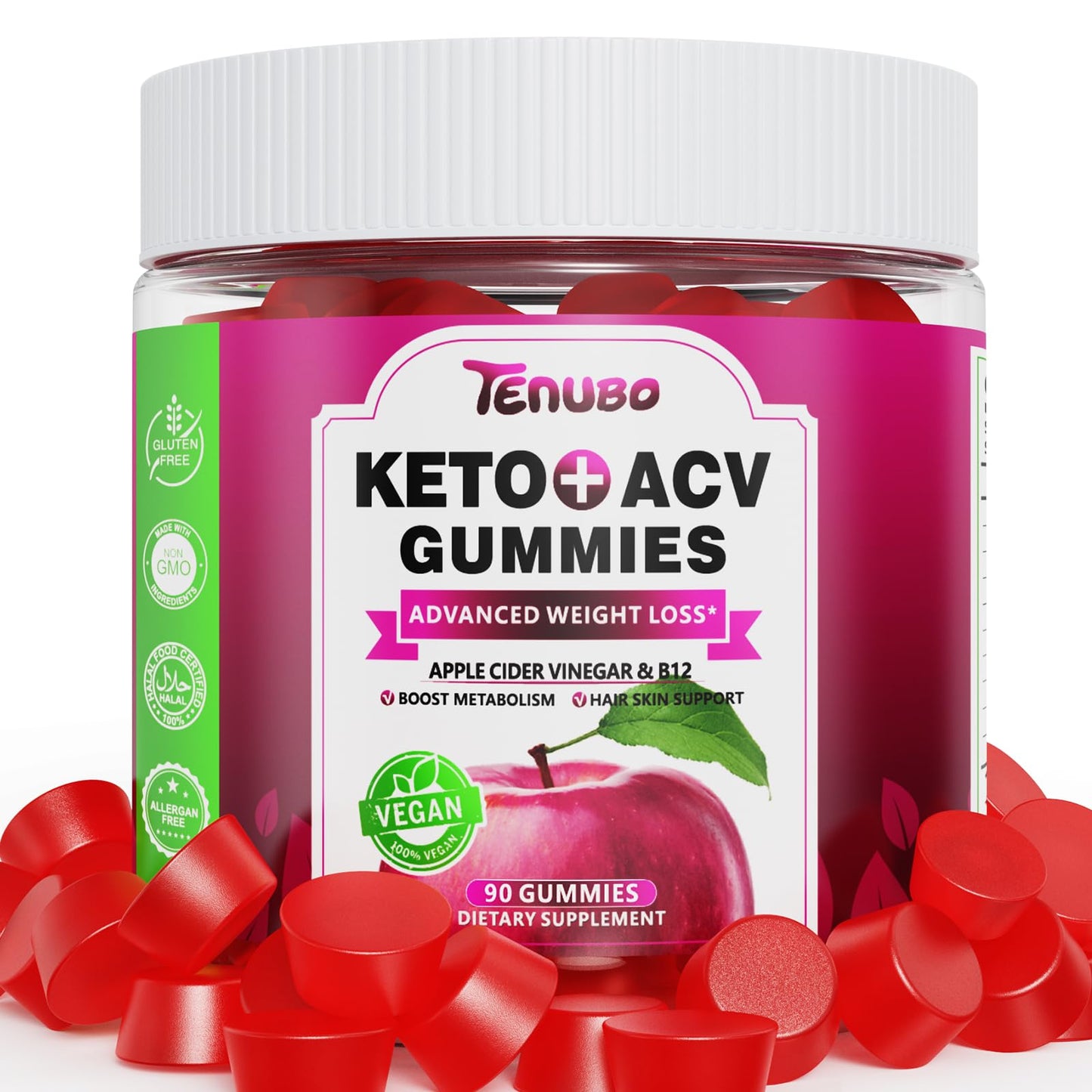 Tenubo Keto ACV Gummies Advanced Weight Loss - 90 Count Speedy Keto Acv 