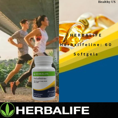 Herbalife Herbalifeline: 60 Softgels with Vitamin E, Marine Lipid Complex, Omega-3 Fatty