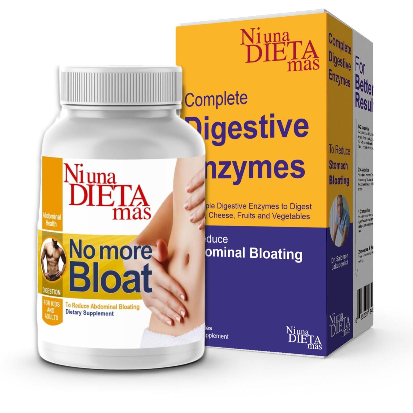 Ni una dieta más Reduce Abdominal Bloating - Digestive Enzymes for Multiple Foods