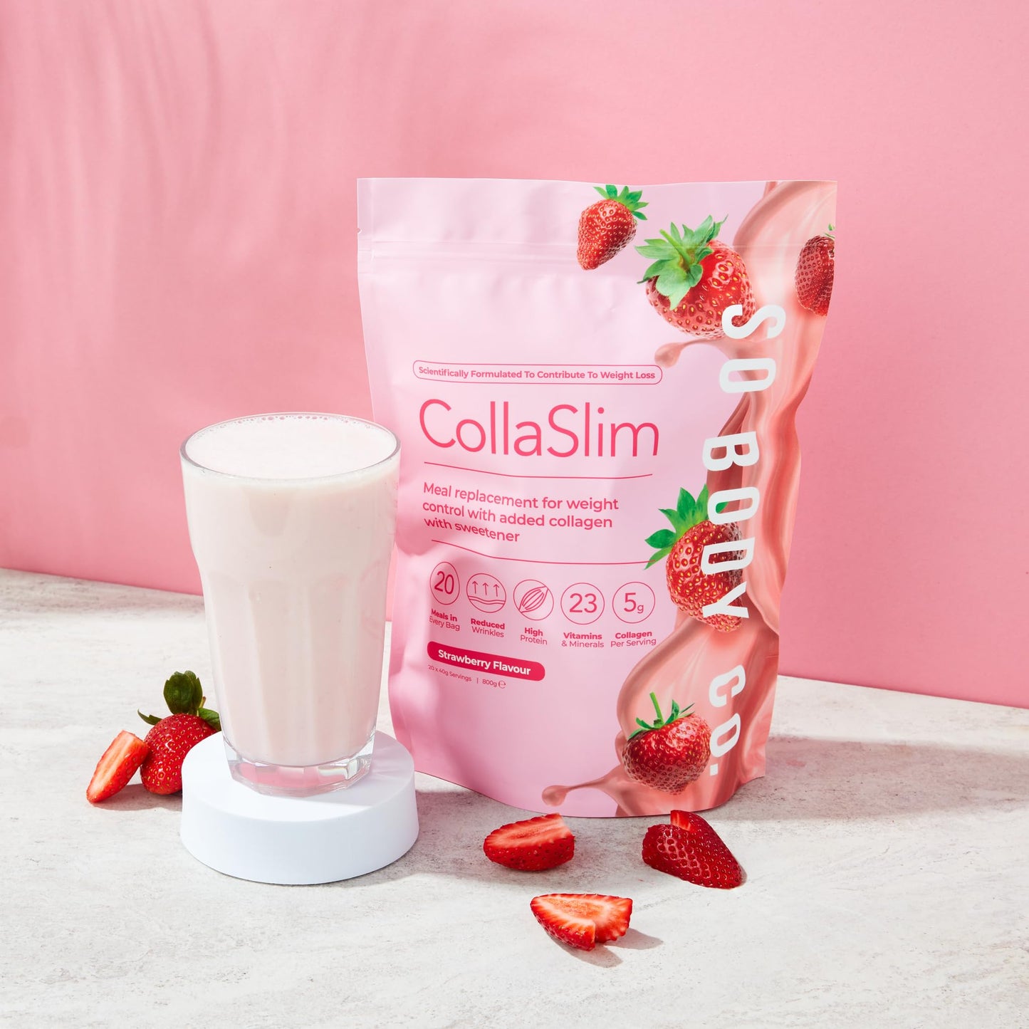 CollaSlim, Meal Replacement Shake with Added Collagen, Vitamins and Minerals, 800g