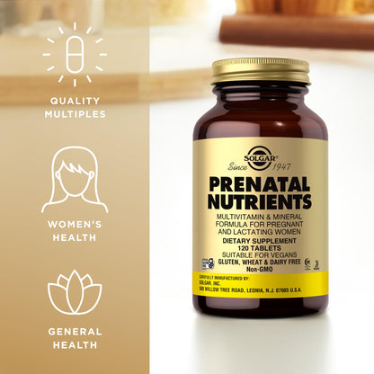 Solgar Prenatal Nutrients, 120 Tablets - Multivitamin & Mineral Formula for Pregnant & Lactating Women