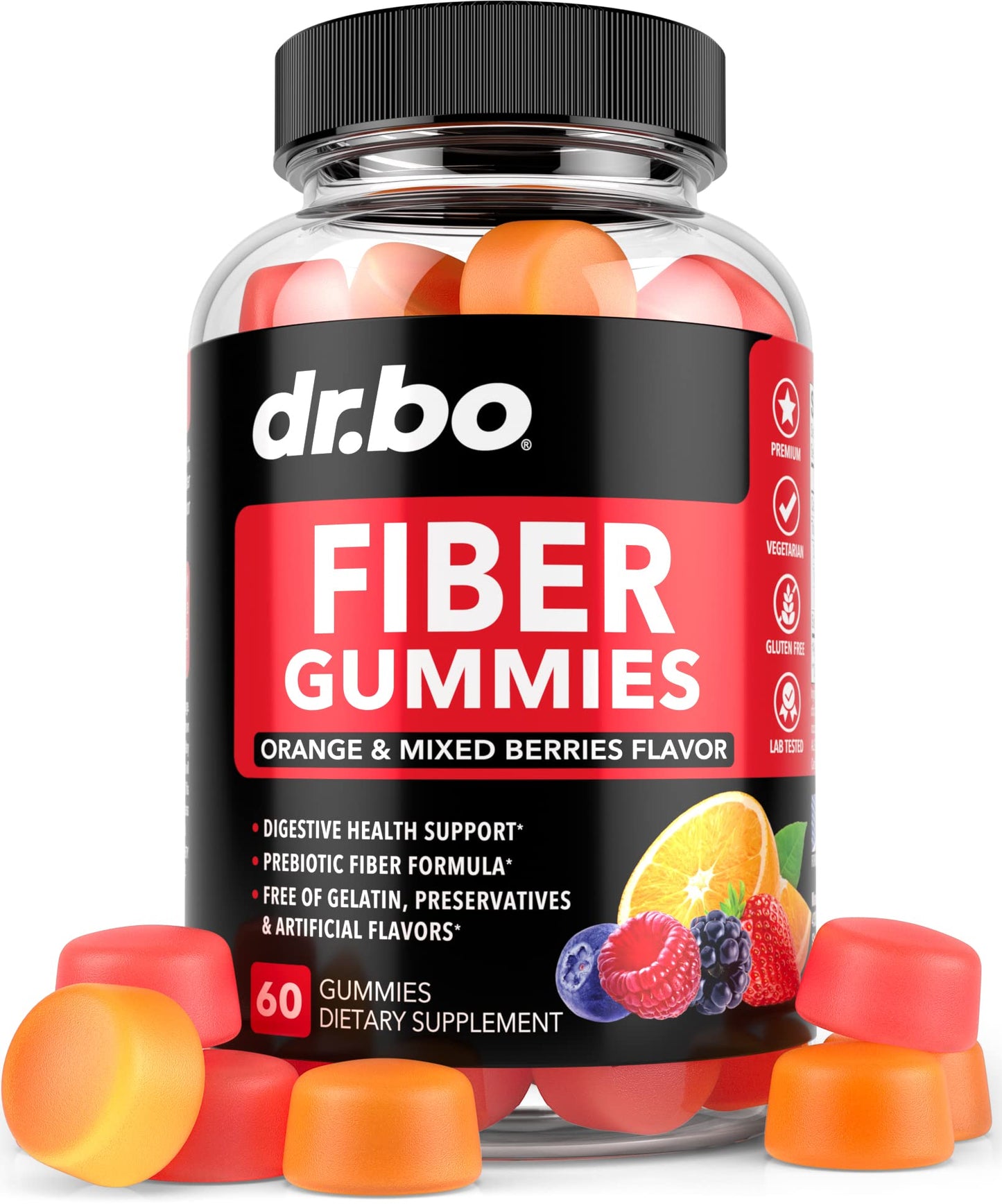 Fiber Gummies for Adults & Kids - Tasty Gummy Prebiotic Fiber Supplement for Max Digest