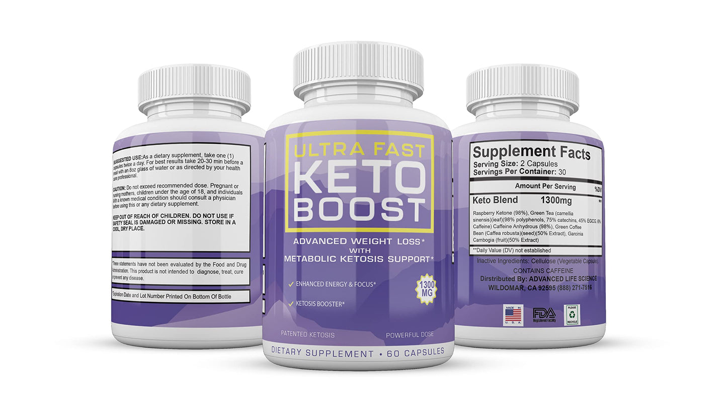 (Official) Ultra Fast Keto Boost, Advanced Ketogenic Pill Shark Formula 1300mg