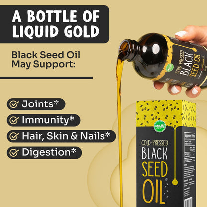 MAJU Black Seed Oil - 3 Times Thymoquinone, Cold-Pressed, 100% Turkish Black Cumin