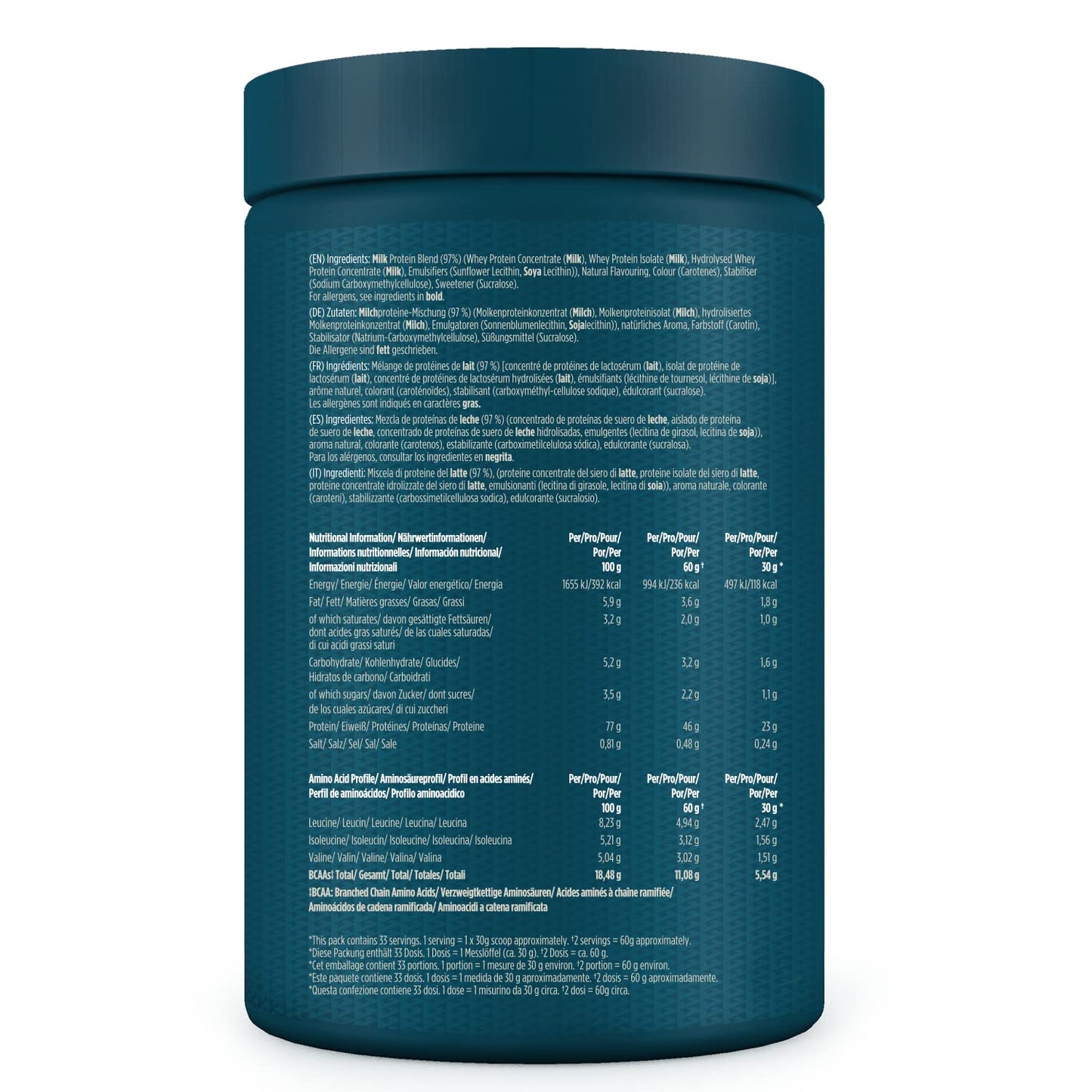 Kinetica Premium Whey Protein Powder | Grass Fed | Strawberry | 1kg | 33 Servings