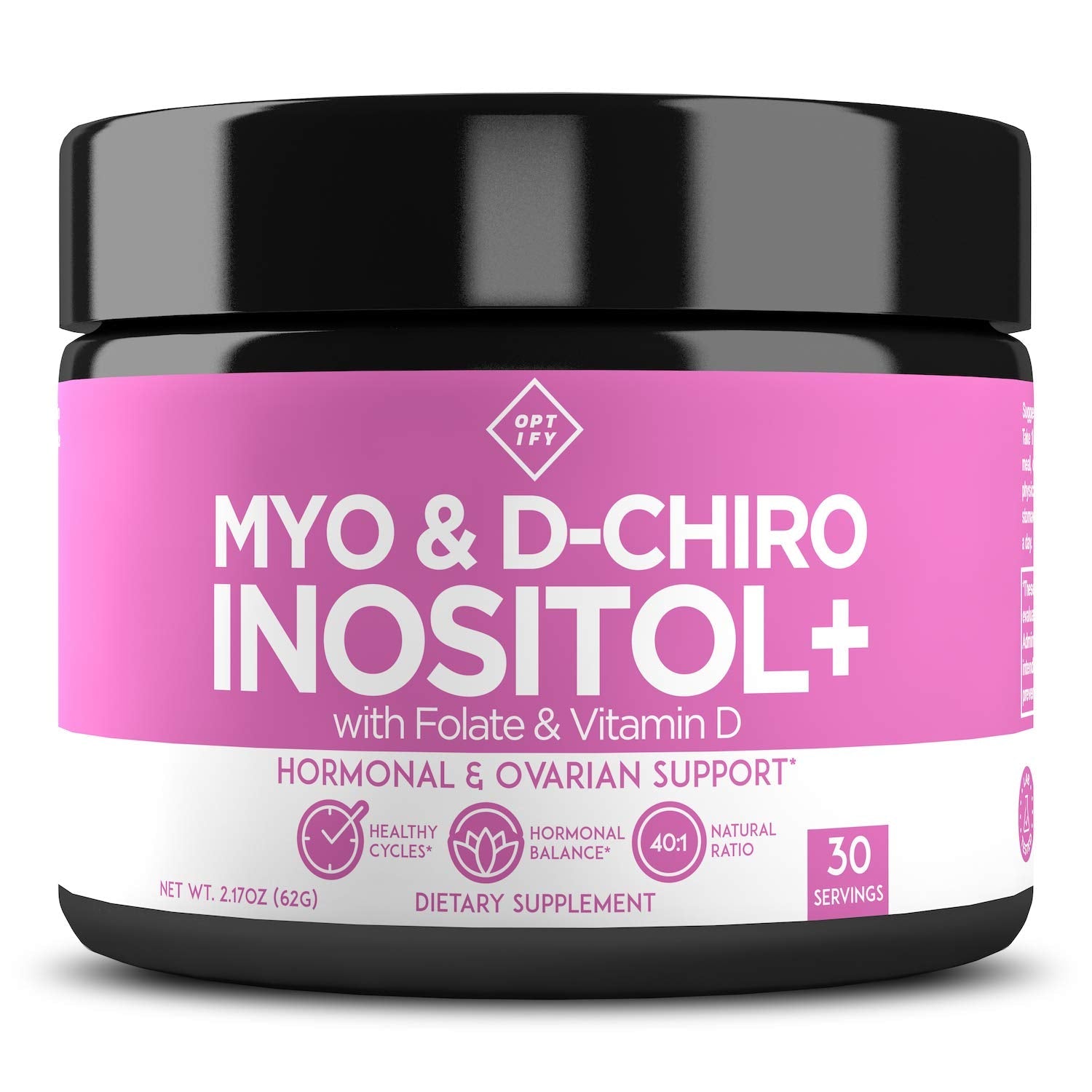 Premium Inositol Supplement - Myo-Inositol and D-Chiro Inositol Powder Plus Folate 