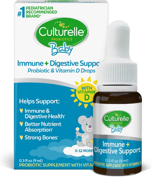 Culturelle Baby Probiotic Drops + Vitamin D, Immune &amp; Digestive