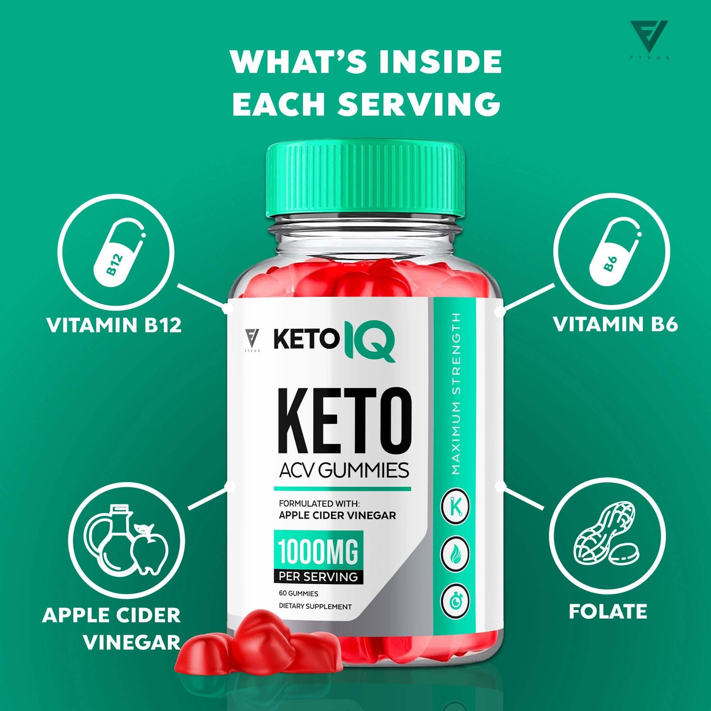 (3 Pack) Keto IQ KetoIQ Keto ACV Gummies, Keto IQ ACV Gummies Advanced Weight Loss