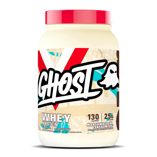 GHOST Whey Protein Powder, Marshmallow Cereal Milk - 2LB Tub, 25G of Protein 